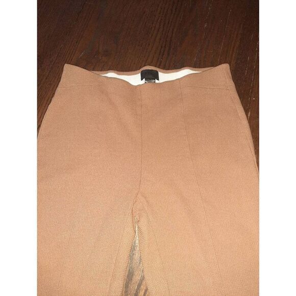 Size 10 Eric Brown Brown Elastic Waist Stretchy Pull On Mid Rise Casual Pants - Picture 2 of 3